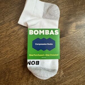 Bombas Women’s White Athletic Compression Ankle Sock